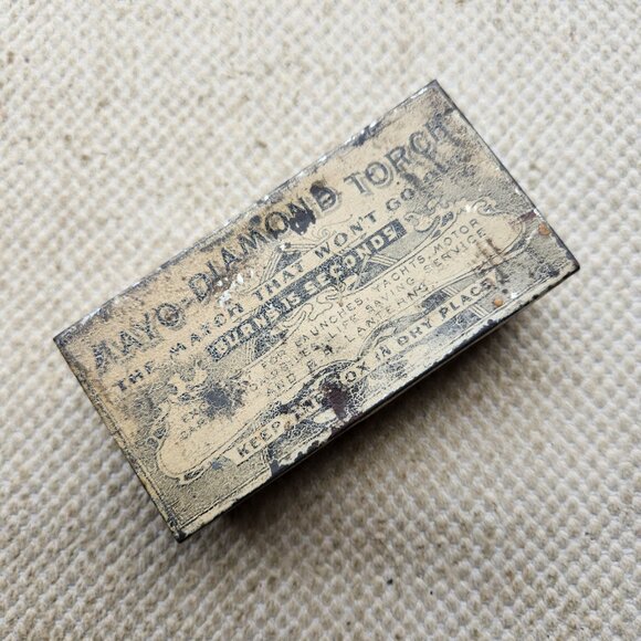 Other - Antique Diamond Match Company Mayo Torch Great Graphics Vintage Tin Box 1900s